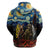 New Zealand and Australia ANZAC Day Hoodie Kiwi Bird and Kangaroo Soldier Starry Night Style LT03 - Polynesian Pride