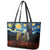 New Zealand and Australia ANZAC Day Leather Tote Bag Kiwi Bird and Kangaroo Soldier Starry Night Style LT03 - Polynesian Pride