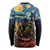 New Zealand and Australia ANZAC Day Long Sleeve Shirt Kiwi Bird and Kangaroo Soldier Starry Night Style LT03 - Polynesian Pride