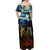 New Zealand and Australia ANZAC Day Off Shoulder Maxi Dress Kiwi Bird and Kangaroo Soldier Starry Night Style LT03 - Polynesian Pride