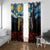 New Zealand and Australia ANZAC Day Window Curtain Kiwi Bird and Kangaroo Soldier Starry Night Style LT03 With Grommets Black - Polynesian Pride