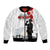 Tokelau ANZAC Day Bomber Jacket Lest We Forget Red Poppy Flowers and Soldier LT03 Unisex White - Polynesian Pride