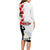 Tokelau ANZAC Day Long Sleeve Bodycon Dress Lest We Forget Red Poppy Flowers and Soldier LT03 - Polynesian Pride