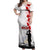 Tokelau ANZAC Day Off Shoulder Maxi Dress Lest We Forget Red Poppy Flowers and Soldier LT03 Women White - Polynesian Pride