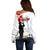 Tokelau ANZAC Day Off Shoulder Sweater Lest We Forget Red Poppy Flowers and Soldier LT03 - Polynesian Pride