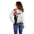 Tokelau ANZAC Day Off Shoulder Sweater Lest We Forget Red Poppy Flowers and Soldier LT03 - Polynesian Pride