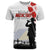 Tokelau ANZAC Day T Shirt Lest We Forget Red Poppy Flowers and Soldier LT03 White - Polynesian Pride