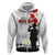 Tokelau ANZAC Day Zip Hoodie Lest We Forget Red Poppy Flowers and Soldier LT03 Zip Hoodie White - Polynesian Pride