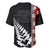 New Zealand ANZAC Day Baseball Jersey Soldier Silver Fern with Red Poppies Flower Maori Style LT03 - Polynesian Pride