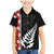 New Zealand ANZAC Day Family Matching Mermaid Dress and Hawaiian Shirt Soldier Silver Fern with Red Poppies Flower Maori Style LT03 Son's Shirt Black - Polynesian Pride