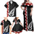 New Zealand ANZAC Day Family Matching Off Shoulder Maxi Dress and Hawaiian Shirt Soldier Silver Fern with Red Poppies Flower Maori Style LT03 - Polynesian Pride