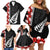 New Zealand ANZAC Day Family Matching Off Shoulder Short Dress and Hawaiian Shirt Soldier Silver Fern with Red Poppies Flower Maori Style LT03 - Polynesian Pride