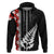 New Zealand ANZAC Day Hoodie Soldier Silver Fern with Red Poppies Flower Maori Style LT03 Zip Hoodie Black - Polynesian Pride