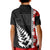 New Zealand ANZAC Day Kid Polo Shirt Soldier Silver Fern with Red Poppies Flower Maori Style LT03 - Polynesian Pride