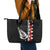 New Zealand ANZAC Day Leather Tote Bag Soldier Silver Fern with Red Poppies Flower Maori Style LT03 - Polynesian Pride