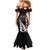 New Zealand ANZAC Day Mermaid Dress Soldier Silver Fern with Red Poppies Flower Maori Style LT03 - Polynesian Pride