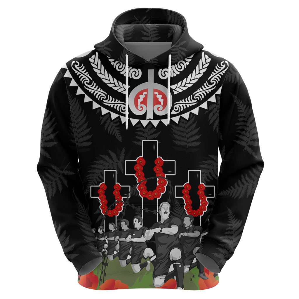 New Zealand ANZAC Day Hoodie Lest We Forget Haka Dance Respect LT03 - Polynesian Pride