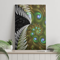 New Zealand Canvas Wall Art Koru Abstract Art and Silver Fern Maori Pattern LT03 - Polynesian Pride