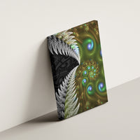New Zealand Canvas Wall Art Koru Abstract Art and Silver Fern Maori Pattern LT03 - Polynesian Pride