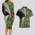 New Zealand Couples Matching Long Sleeve Bodycon Dress and Hawaiian Shirt Koru Abstract Art and Silver Fern Maori Pattern LT03 - Polynesian Pride