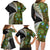 New Zealand Family Matching Long Sleeve Bodycon Dress and Hawaiian Shirt Koru Abstract Art and Silver Fern Maori Pattern LT03 - Polynesian Pride