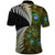 New Zealand Polo Shirt Koru Abstract Art and Silver Fern Maori Pattern LT03 - Polynesian Pride