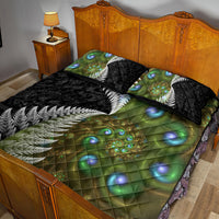 New Zealand Quilt Bed Set Koru Abstract Art and Silver Fern Maori Pattern LT03 - Polynesian Pride