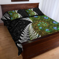 New Zealand Quilt Bed Set Koru Abstract Art and Silver Fern Maori Pattern LT03 - Polynesian Pride