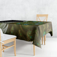 New Zealand Tablecloth Koru Abstract Art and Silver Fern Maori Pattern LT03 - Polynesian Pride