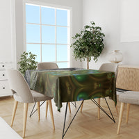 New Zealand Tablecloth Koru Abstract Art and Silver Fern Maori Pattern LT03 - Polynesian Pride