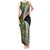 New Zealand Tank Maxi Dress Koru Abstract Art and Silver Fern Maori Pattern LT03 Women Green - Polynesian Pride