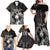 Custom New Zealand Women's Day Family Matching Off Shoulder Maxi Dress and Hawaiian Shirt Maori Tribal Girl and Silver Fern Pattern LT03 - Polynesian Pride