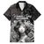 Custom New Zealand Women's Day Family Matching Off Shoulder Short Dress and Hawaiian Shirt Maori Tribal Girl and Silver Fern Pattern LT03 Dad's Shirt - Short Sleeve Black - Polynesian Pride