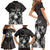 Custom New Zealand Women's Day Family Matching Short Sleeve Bodycon Dress and Hawaiian Shirt Maori Tribal Girl and Silver Fern Pattern LT03 - Polynesian Pride