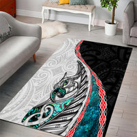 New Zealand Area Rug Manaia Fern and Koru Maori Pattern LT03 - Polynesian Pride