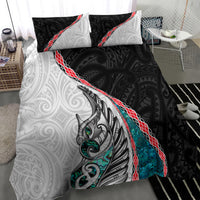 New Zealand Bedding Set Manaia Fern and Koru Maori Pattern LT03 - Polynesian Pride