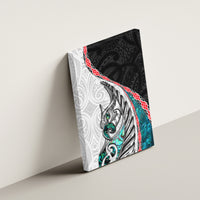 New Zealand Canvas Wall Art Manaia Fern and Koru Maori Pattern LT03 - Polynesian Pride