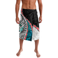 New Zealand Lavalava Manaia Fern and Koru Maori Pattern LT03 Black - Polynesian Pride