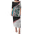 New Zealand Puletasi Manaia Fern and Koru Maori Pattern LT03 Long Dress Black - Polynesian Pride