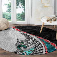New Zealand Round Carpet Manaia Fern and Koru Maori Pattern LT03 - Polynesian Pride
