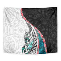 New Zealand Tapestry Manaia Fern and Koru Maori Pattern LT03 - Polynesian Pride