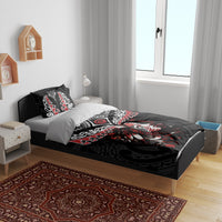 New Zealand Maori Girl Bedding Set Silver Fern and Koru Pattern LT03 - Polynesian Pride