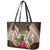 Vanuatu Selebretem 44th Indipendens Dei Leather Tote Bag Yumi Pig Tusk and Namele Fern