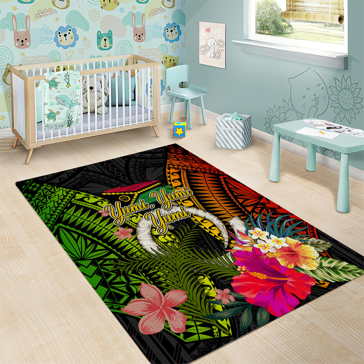 Vanuatu Independence Day Area Rug Tugeta Yumi Selebretem Indipendens Dei LT03 - Polynesian Pride