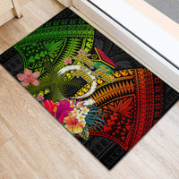 Vanuatu Independence Day Rubber Doormat Tugeta Yumi Selebretem Indipendens Dei LT03 - Polynesian Pride