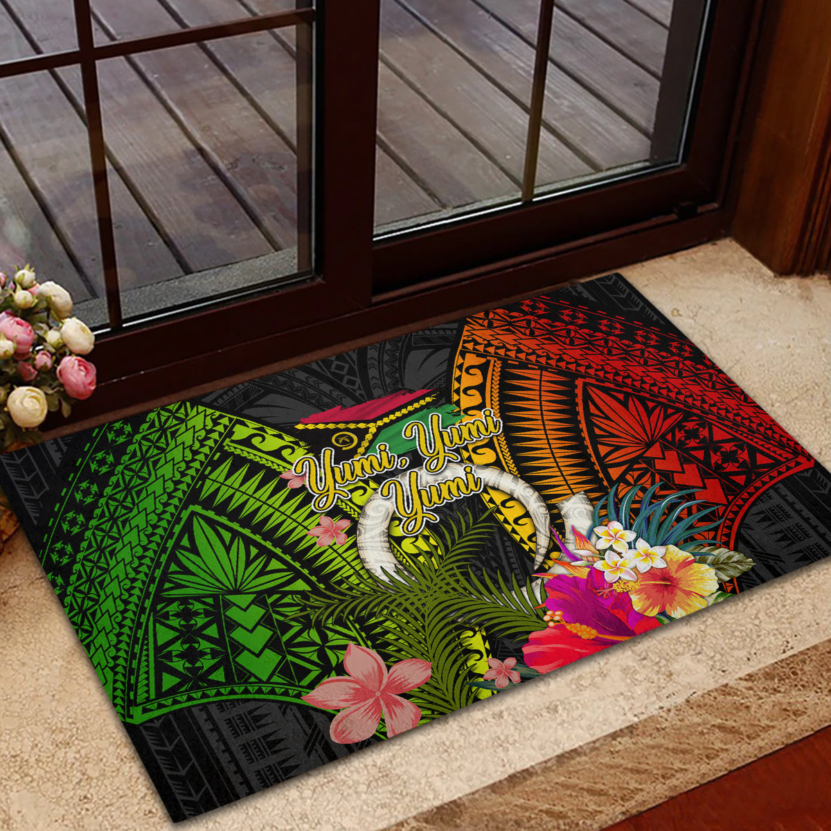 Vanuatu Independence Day Rubber Doormat Tugeta Yumi Selebretem Indipendens Dei LT03 - Polynesian Pride