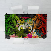 Vanuatu Independence Day Tablecloth Tugeta Yumi Selebretem Indipendens Dei LT03 Black - Polynesian Pride