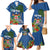 Fiji Independence Day Family Matching Mermaid Dress and Hawaiian Shirt Fijian Coat of Arms Palm and Hibiscus Tapa Pattern