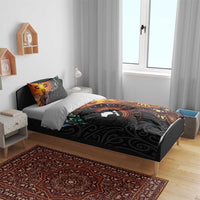 New Zealand and Australia Together Bedding Set Maori Tattoo Paua Shell mix Aboriginal Pattern LT03 - Polynesian Pride