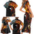 New Zealand and Australia Together Family Matching Short Sleeve Bodycon Dress and Hawaiian Shirt Maori Tattoo Paua Shell mix Aboriginal Pattern